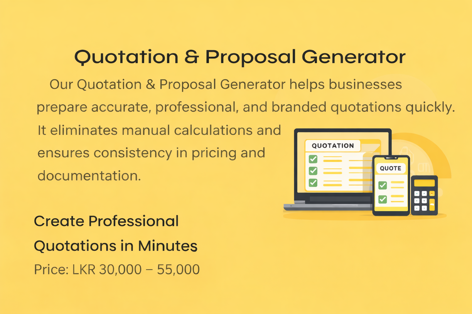 Quotation & Proposal Generator in Sri Lanka