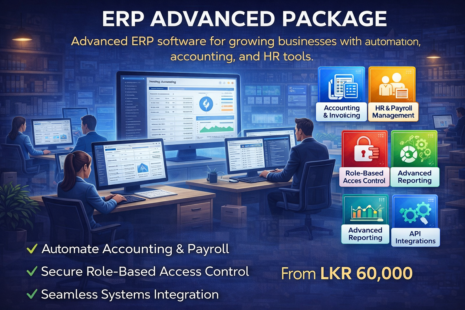Advanced ERP Software in Sri Lanka – ERP Advanced Package for Growing Businesses