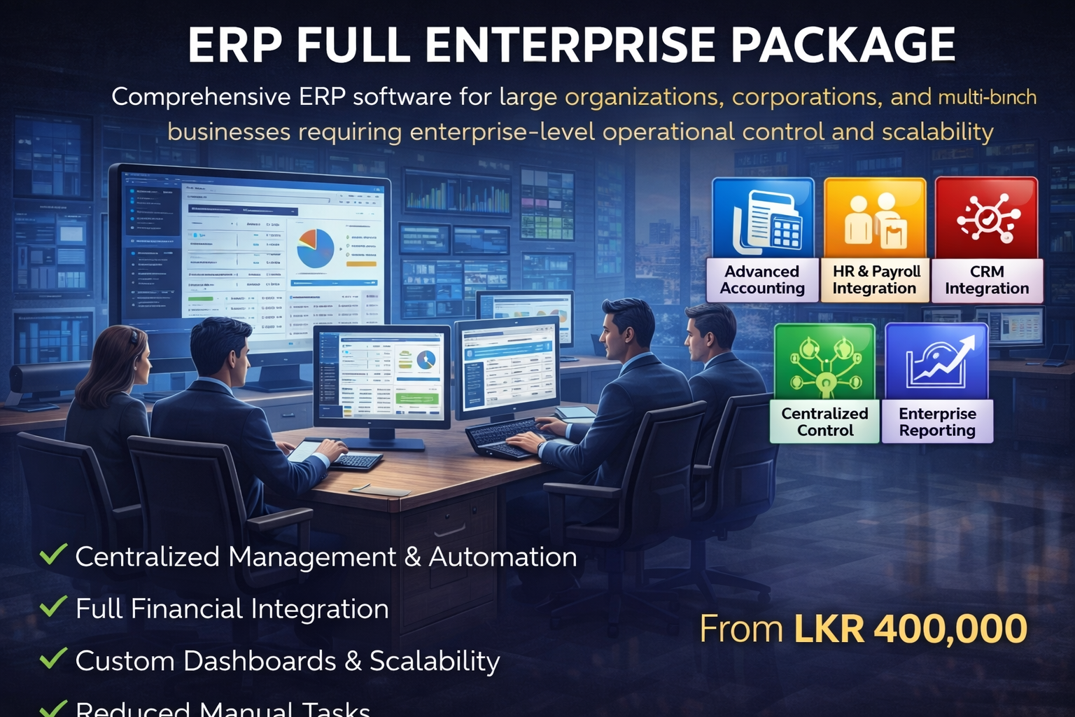 Enterprise ERP Software in Sri Lanka – Full ERP Solution for Large Organizations