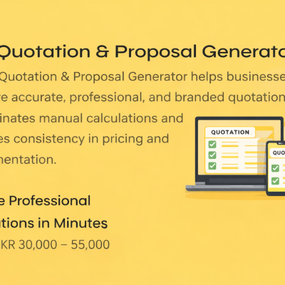 Quotation & Proposal Generator in Sri Lanka for automated professional quotes